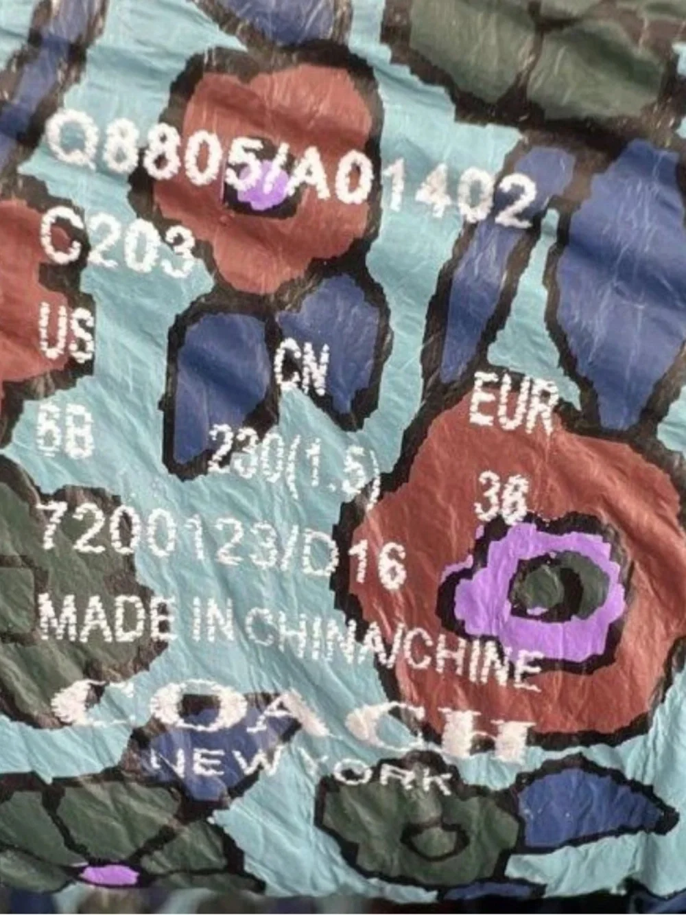 Coach C203 Floral Pointy Toe High Top Sneakers - Limited Ed Floral & Gold 6B/39